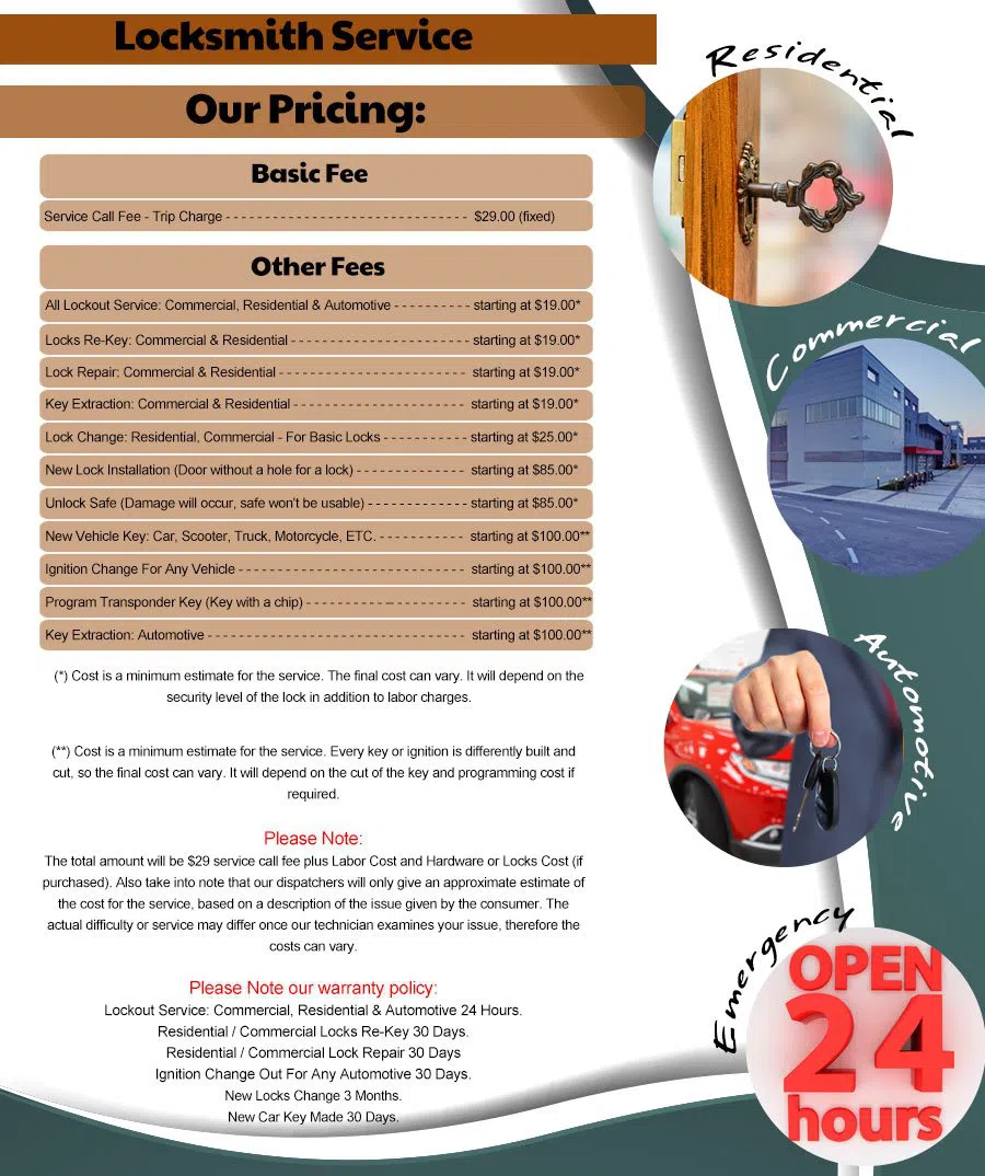 Chicago Advantage Locksmith Chicago, IL 312-809-3983 - pricing